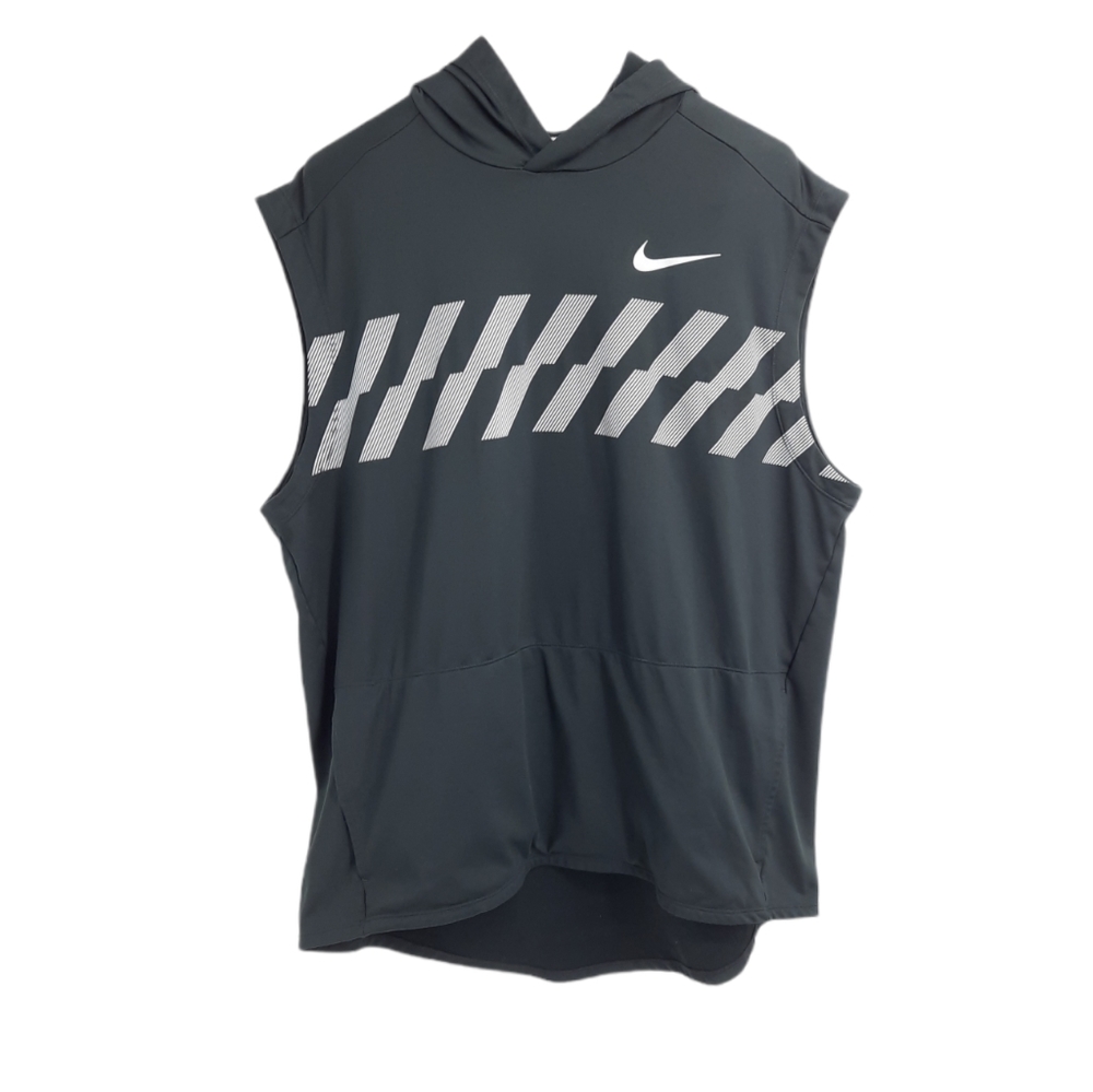 Nike Soft Jersey Sleeveless Running Hoodie Black